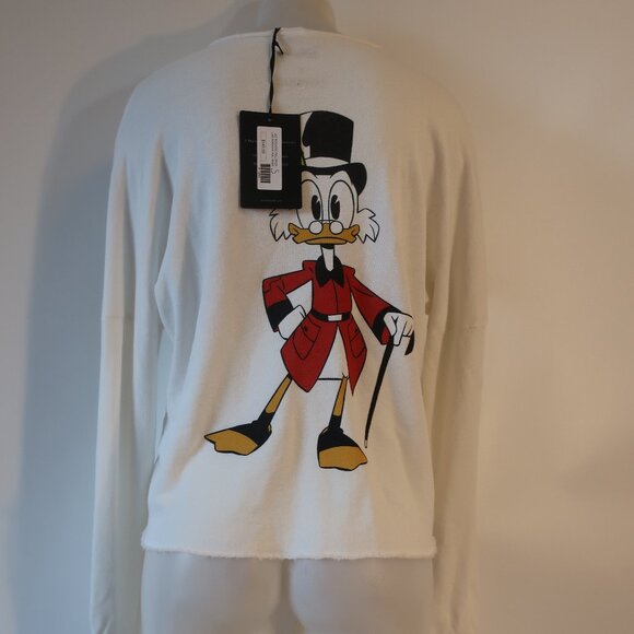 Lauren Moshi x Disney White Graphic Lee Scrooge Sweatshirt Small - Picture 7 of 9